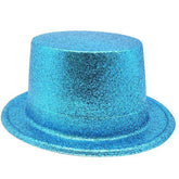 Nessiworld Fluorescent Blue Color Glitter Long Felt Bowler Hat 12 cm